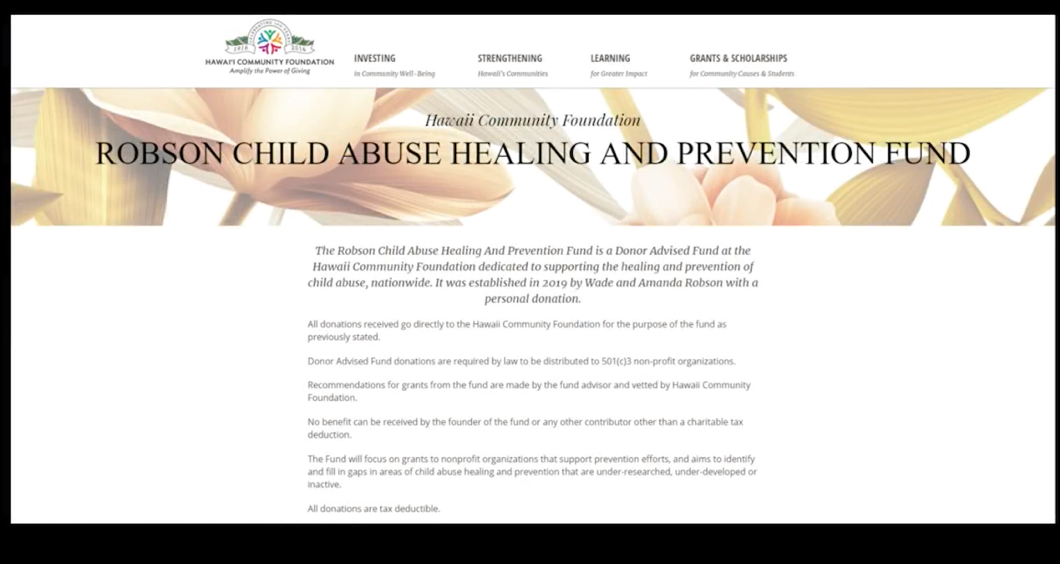Robson Child Abuse Healing and Prevention Fund